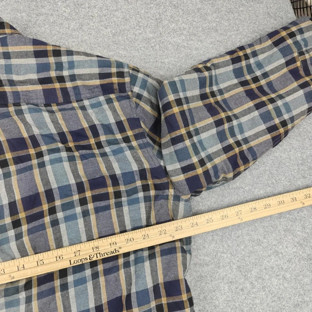 Carbon2cobalt‎ Jacket Mens LT Blue Plaid Sherpa Lined Flannel Shacket Button